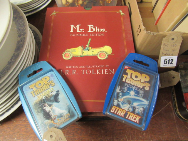 TWO TOP TRUMP SETS AND THREE BOOKS INCLUDING TOLKIEN Image