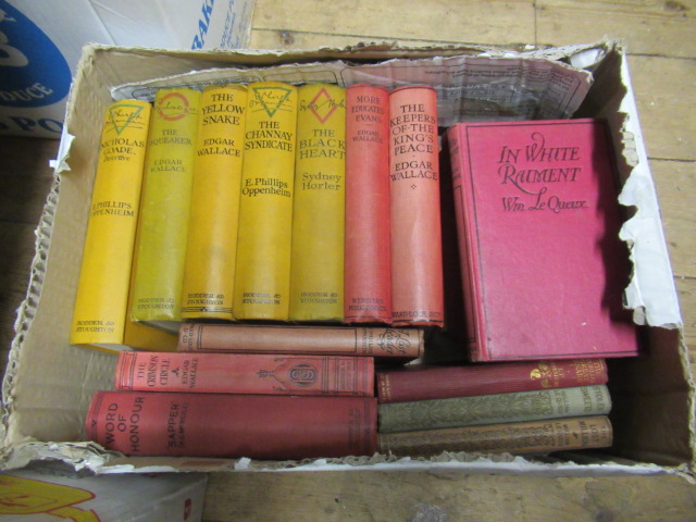 BOX OF EDWARDIAN CRIME FICTION BOOKS Image