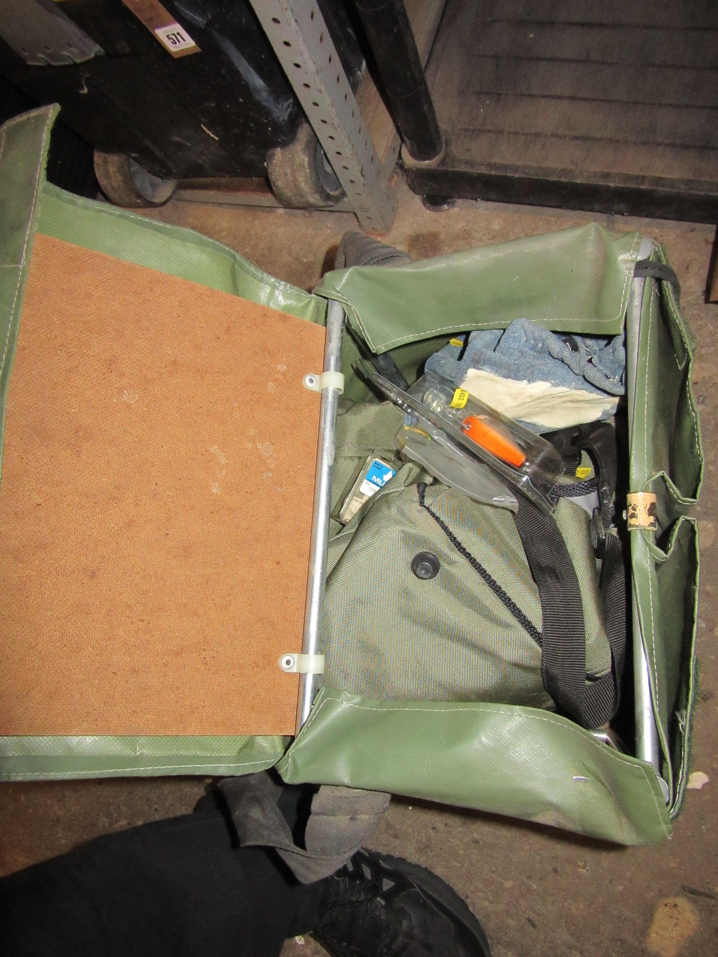 FISHING STOOL/BOX AND CONTENTS Image