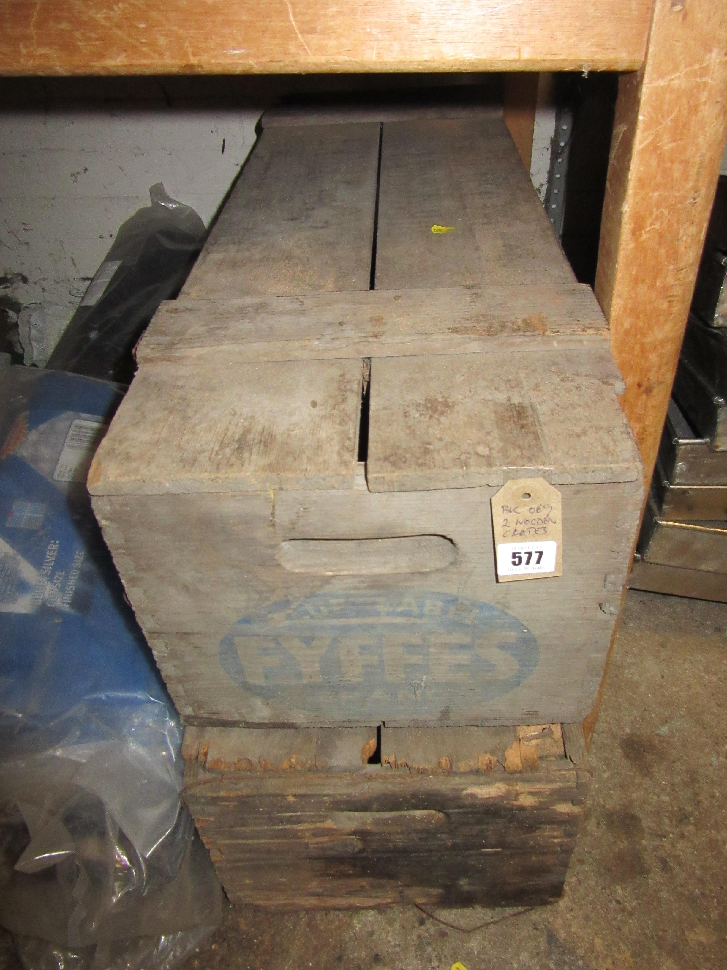 TWO WOODEN CRATES Image
