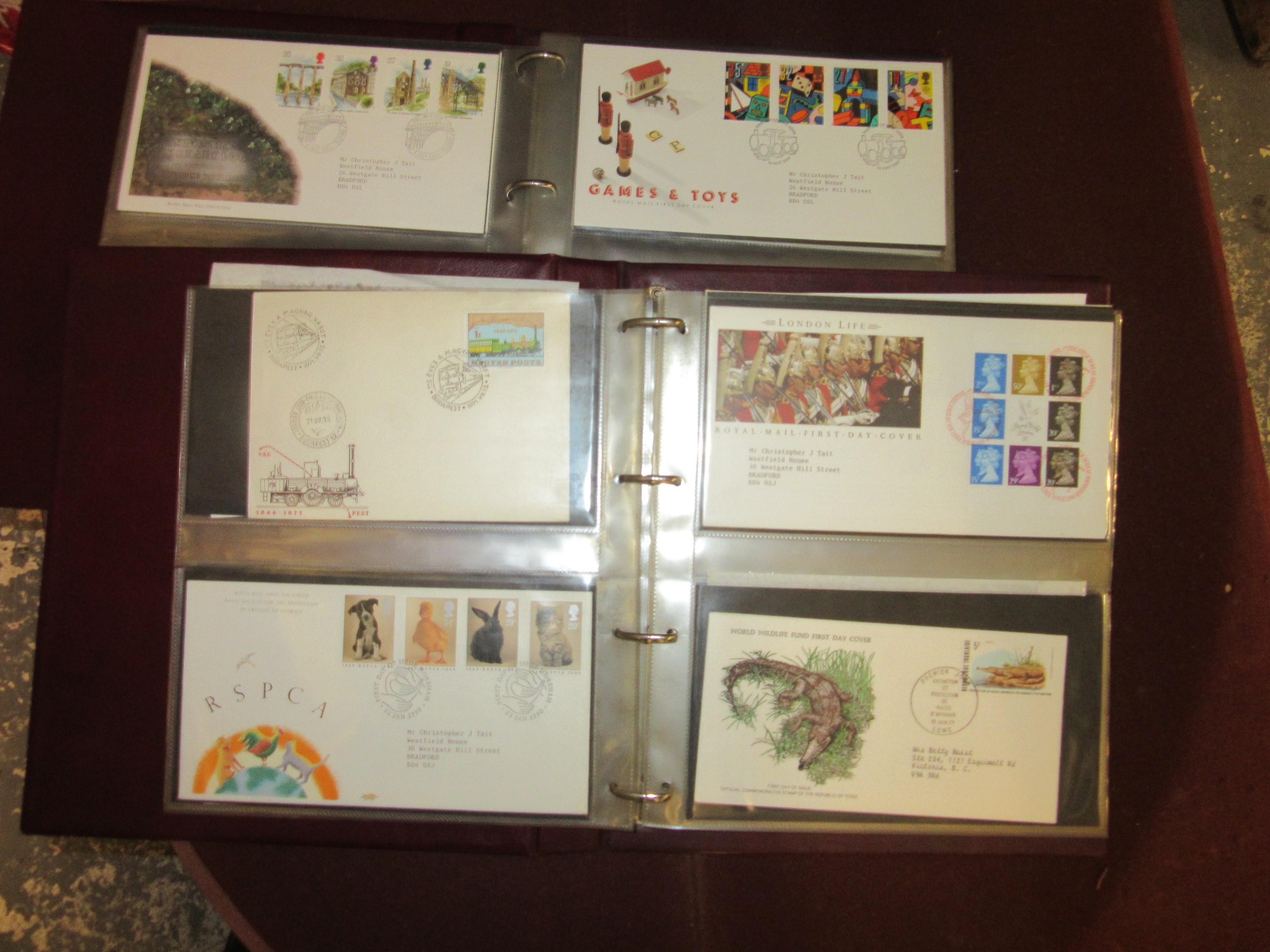 TWO ALBUMS OF UK FIRST DAY COVERS INCLUDING TONY BENN SIGNATURE Image