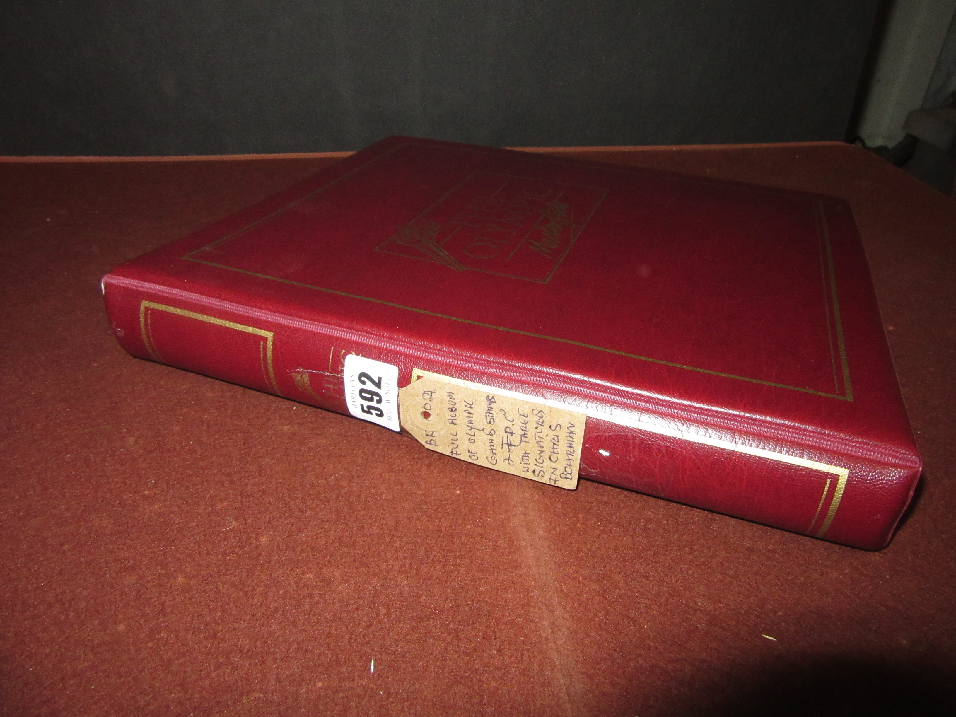 FULL ALBUM OF OLYMPIC GAMES STAMPS AND FIRST DAY COVERS WITH THREE SIGNATURES INCLUDING CHRIS Image