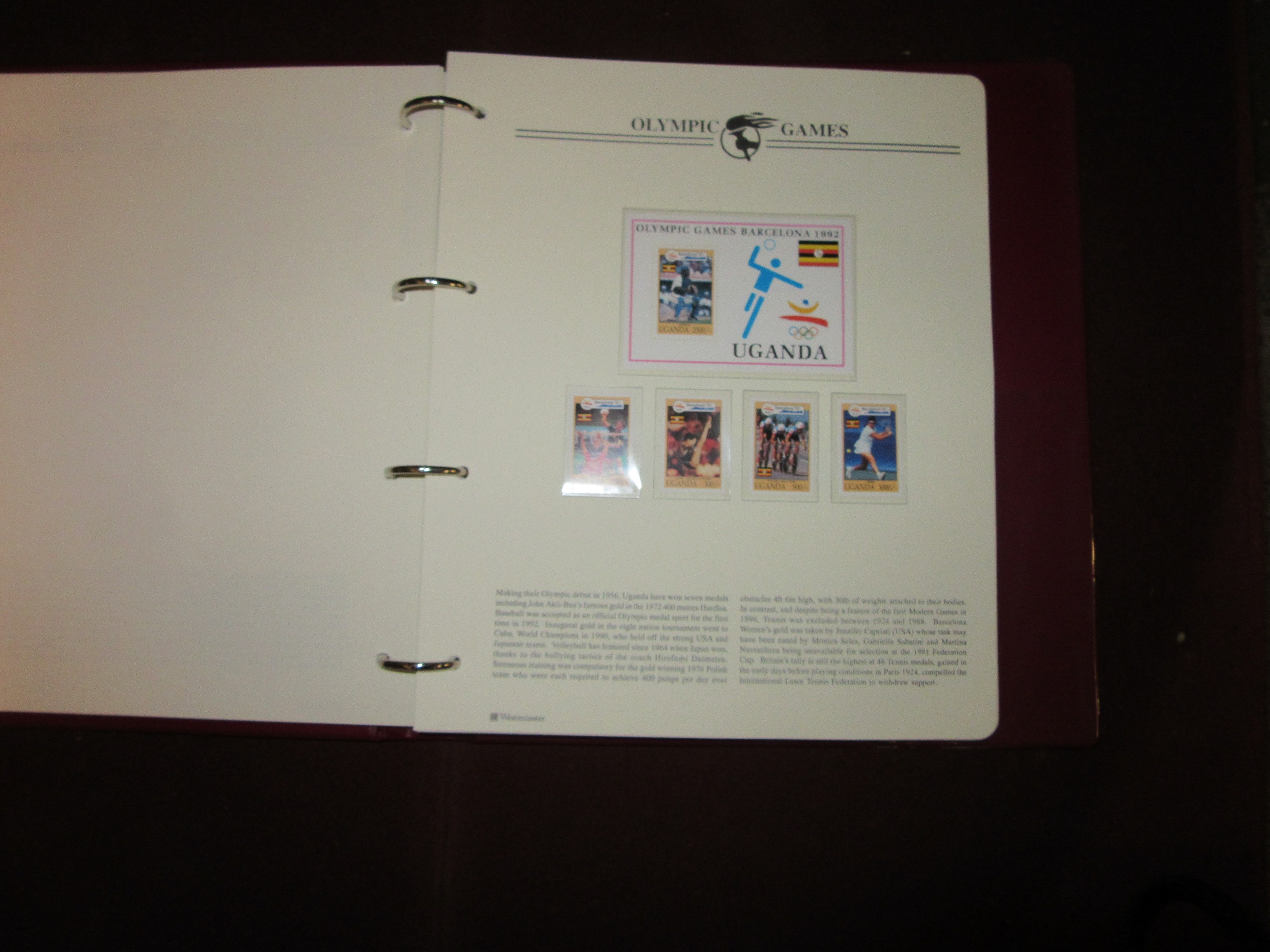 FULL ALBUM OF OLYMPIC GAMES STAMPS AND FIRST DAY COVERS WITH THREE SIGNATURES INCLUDING CHRIS Image