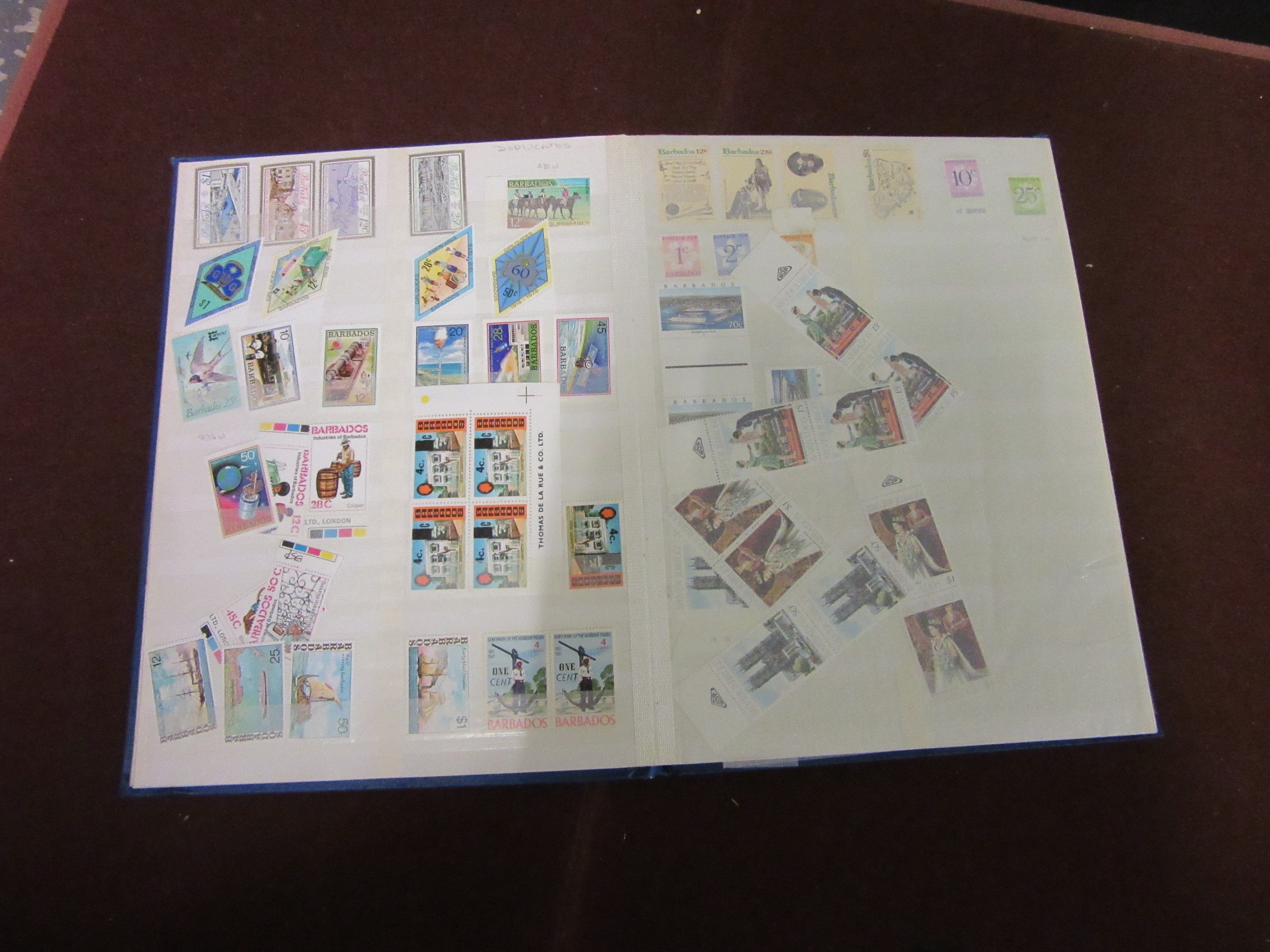 STOCK BOOK OF VICTORIAN ERA BARBADOS STAMPS Image