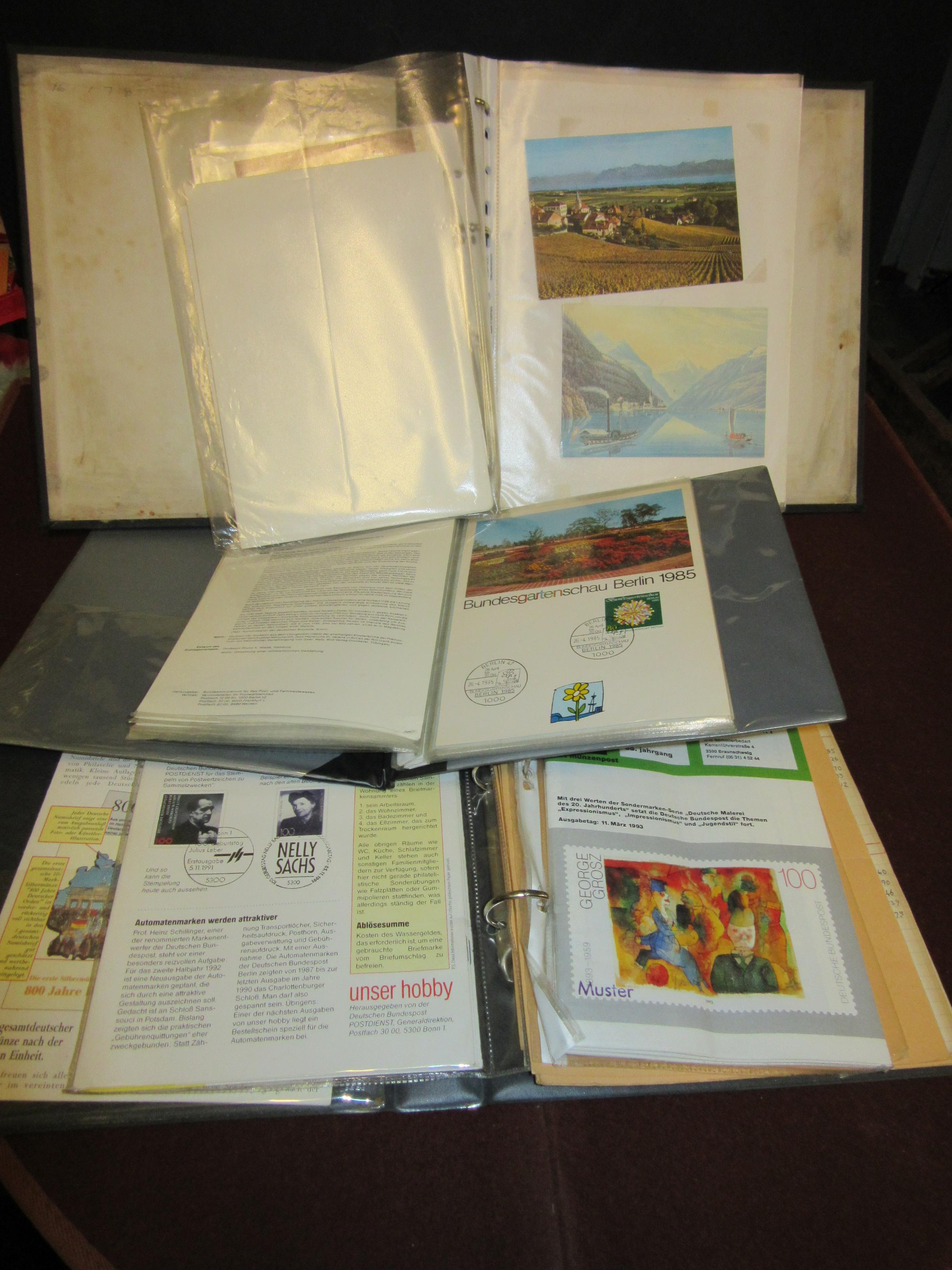 TWO ALBUMS OF GERMAN STAMPS AND INFO Image