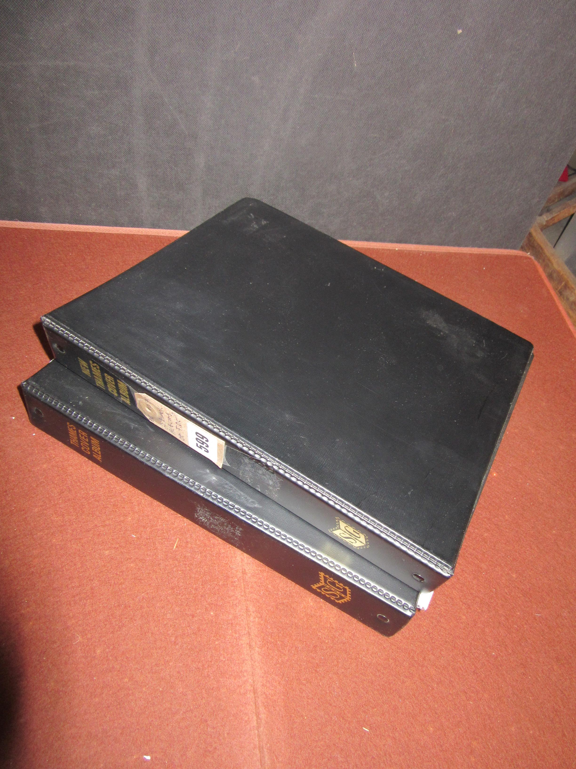 TWO BLACK ALBUMS OF FIRST DAY COVERS Image