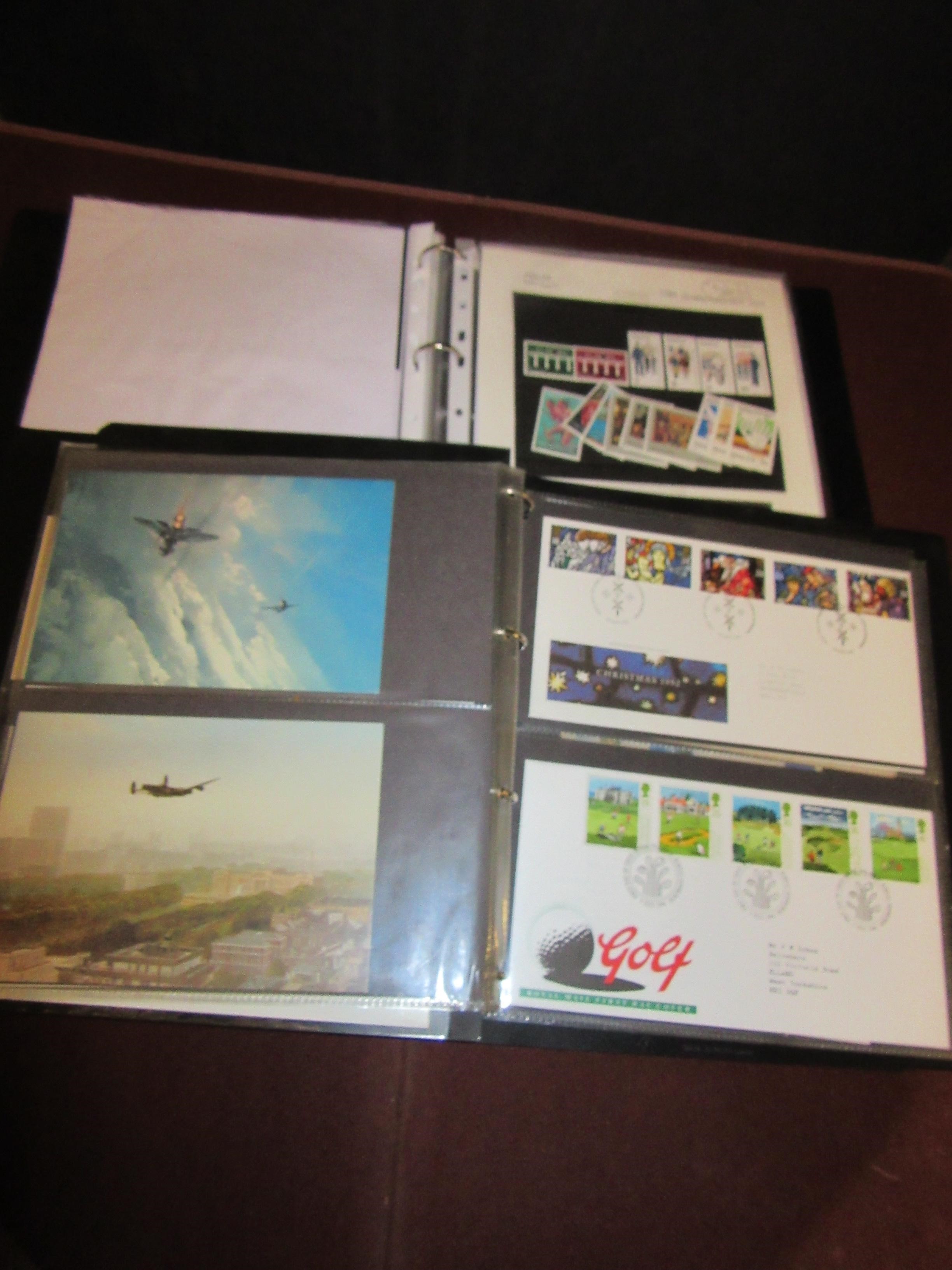 TWO BLACK ALBUMS OF FIRST DAY COVERS Image