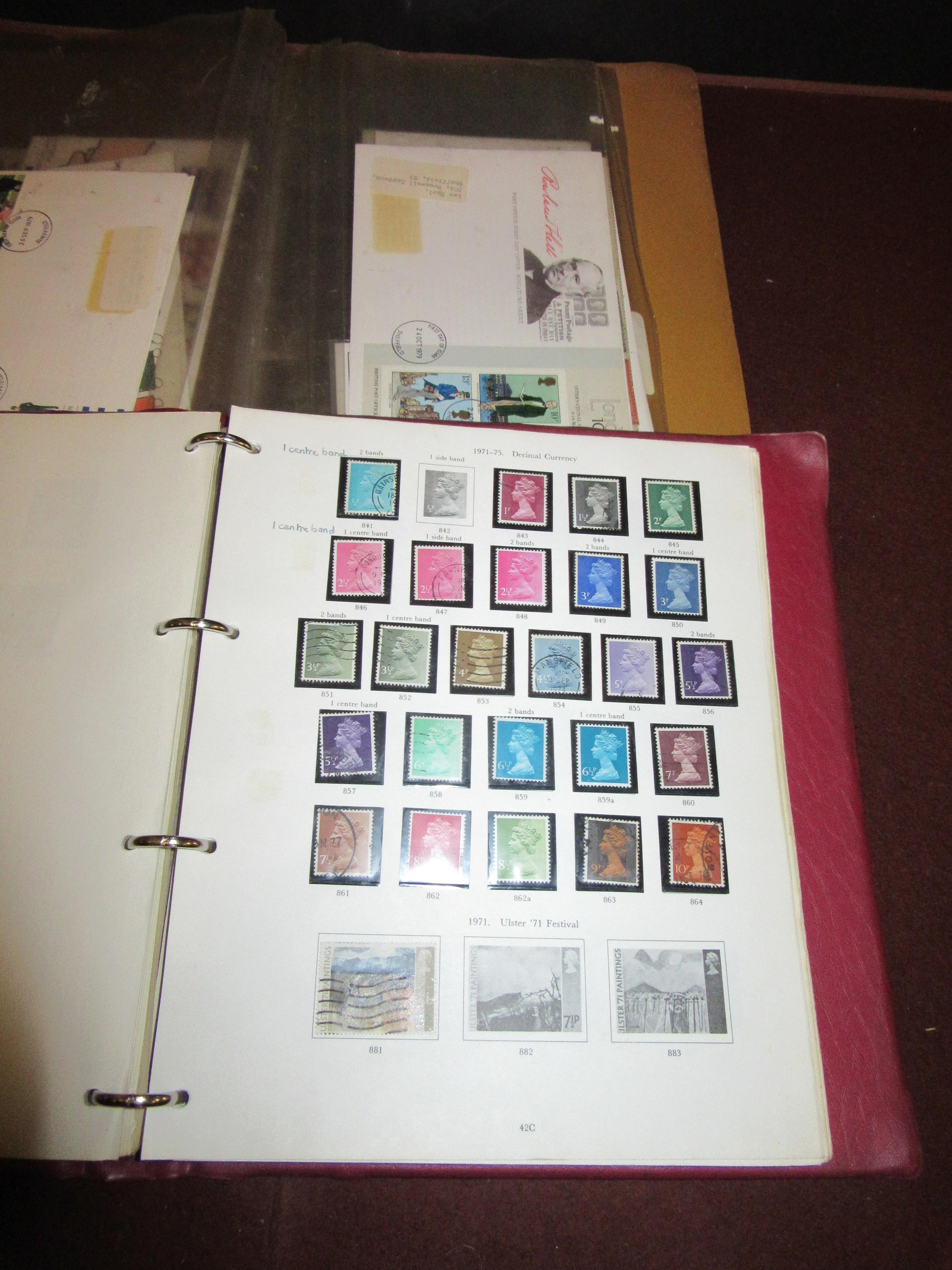GB ALBUM OF STAMPS WITH AN ALBUM OF FIRST DAY COVERS Image