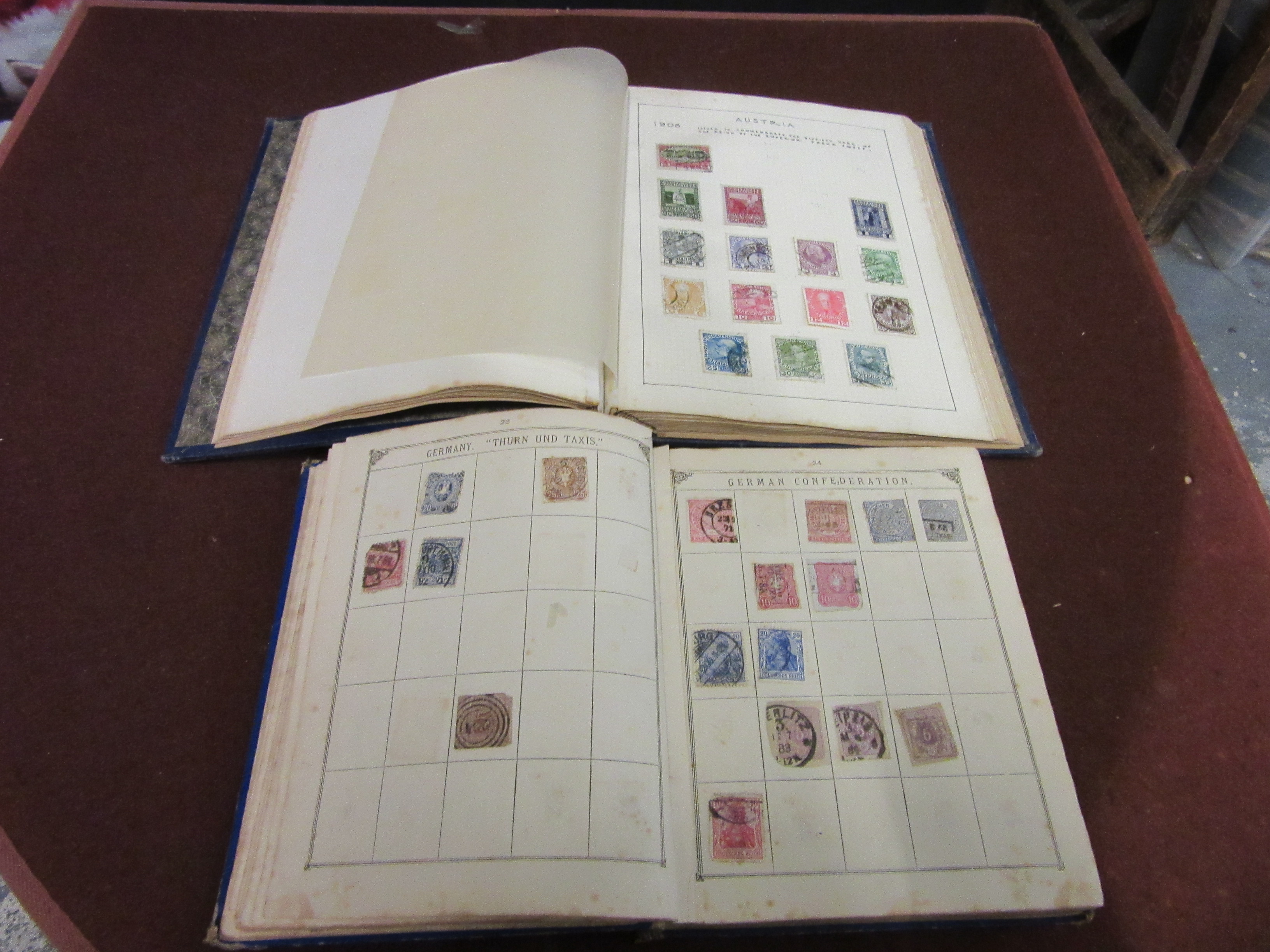 TWO ALBUMS OF MAINLY 19TH CENTURY WORLD STAMPS Image