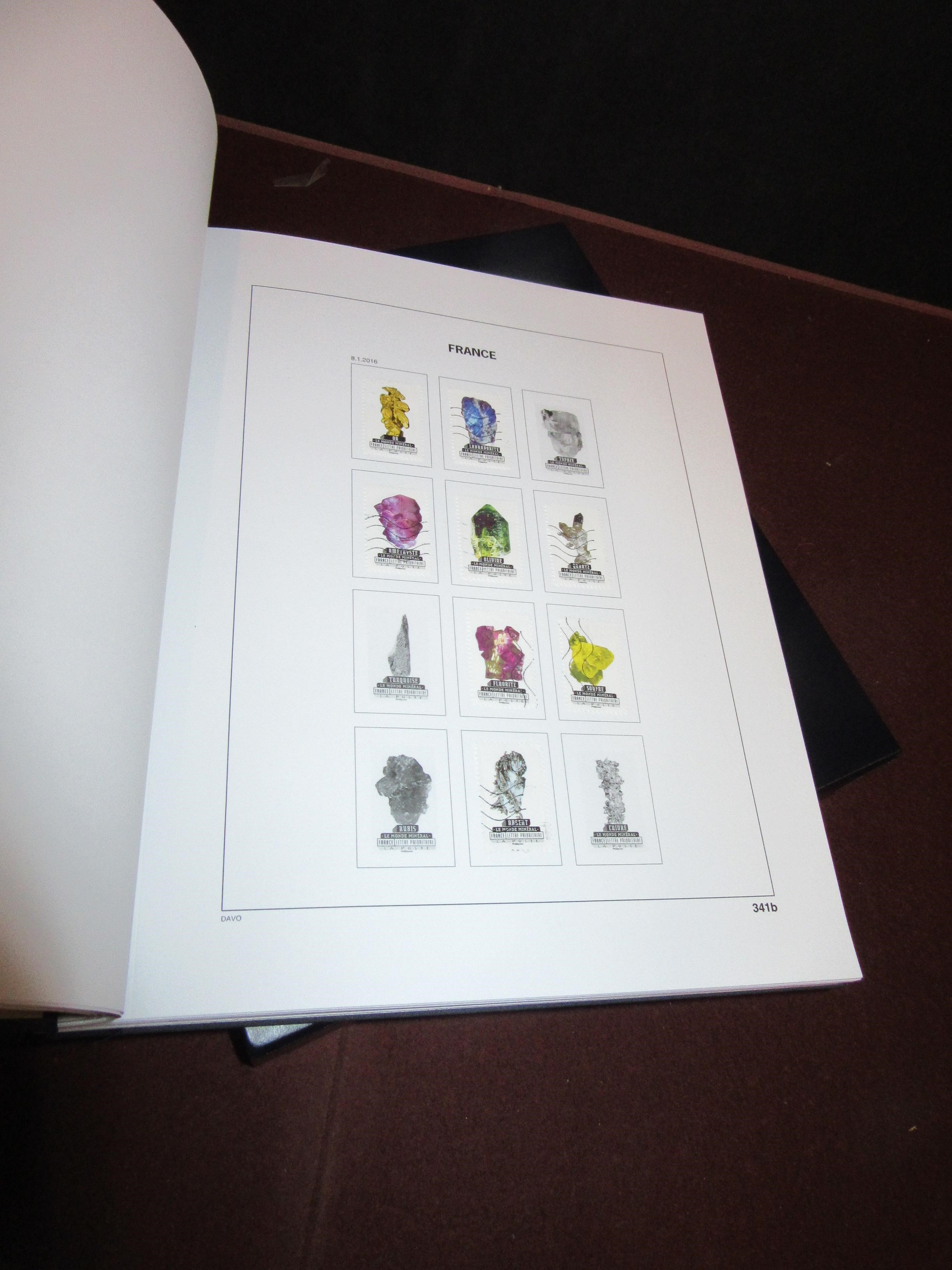 TWO BLUE ALBUMS OF FRENCH STAMPS 1850-1983 WITH 2012 - 2016 Image