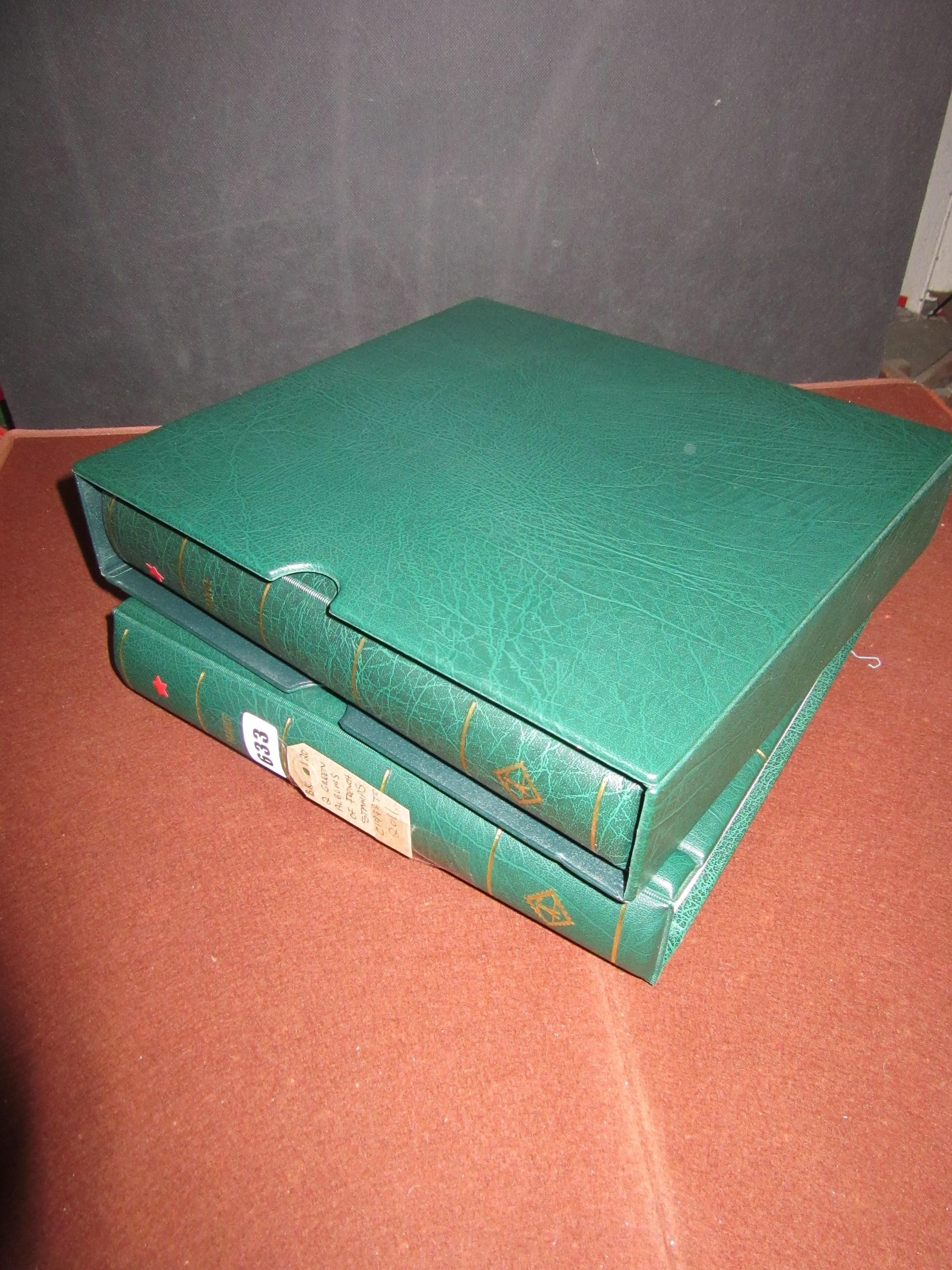 TWO GREEN ALBUMS OF FRENCH STAMPS CIRCA 1998-2011 Image