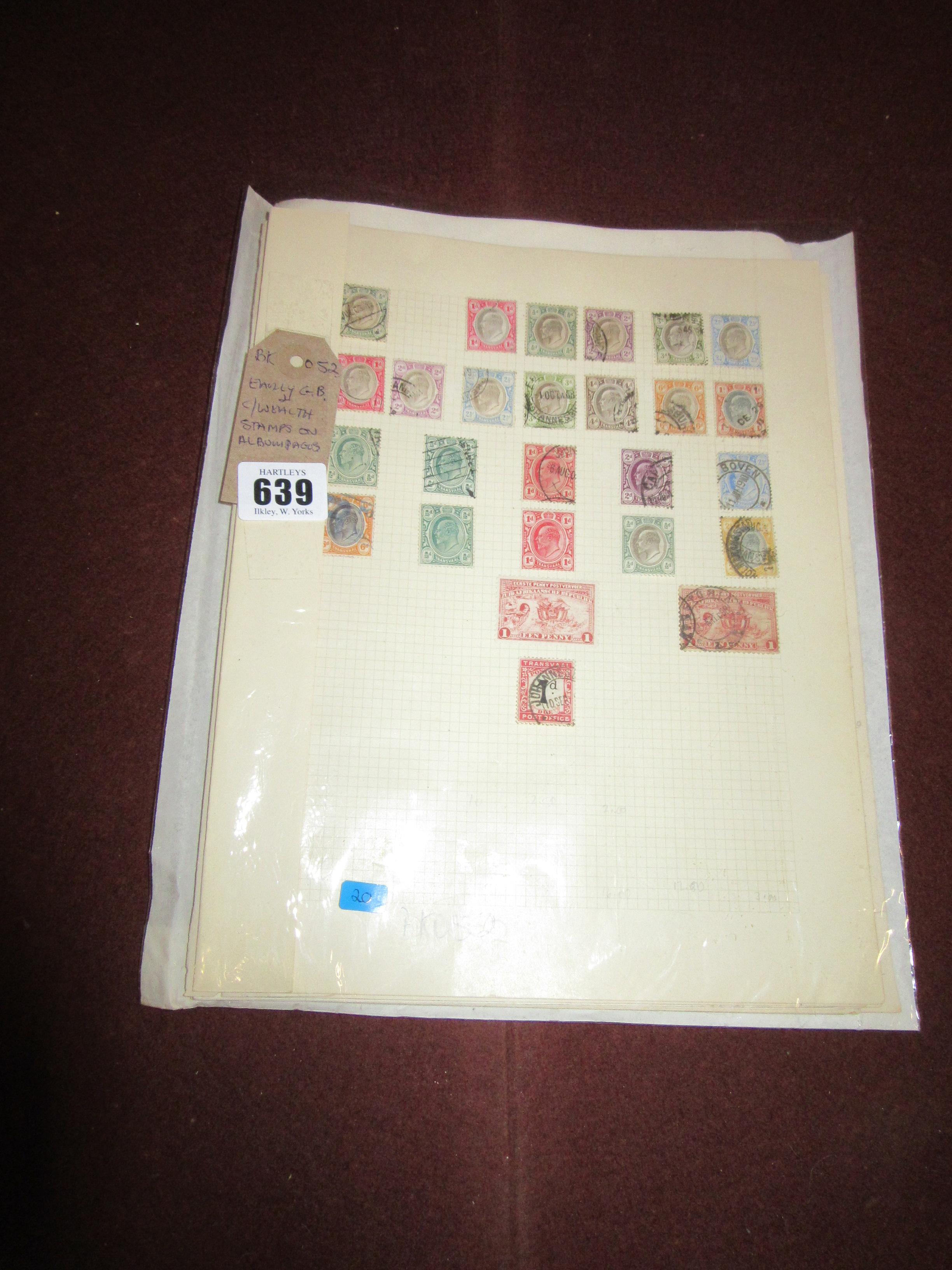 EARLY GB COMMONWEALTH STAMPS ON ALBUM PAGES Image