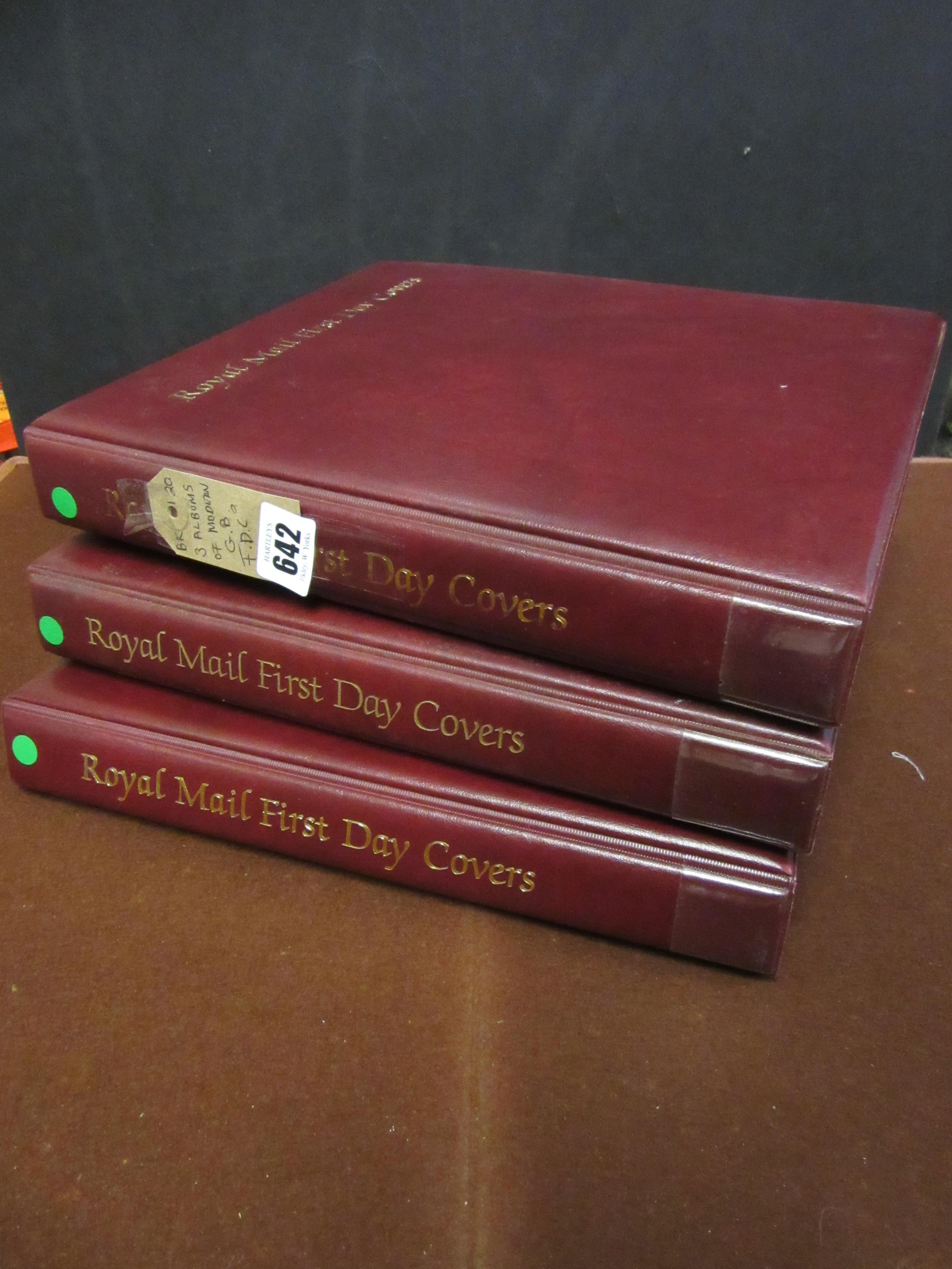 THREE ALBUMS OF MODERN GB FIRST DAY COVERS Image