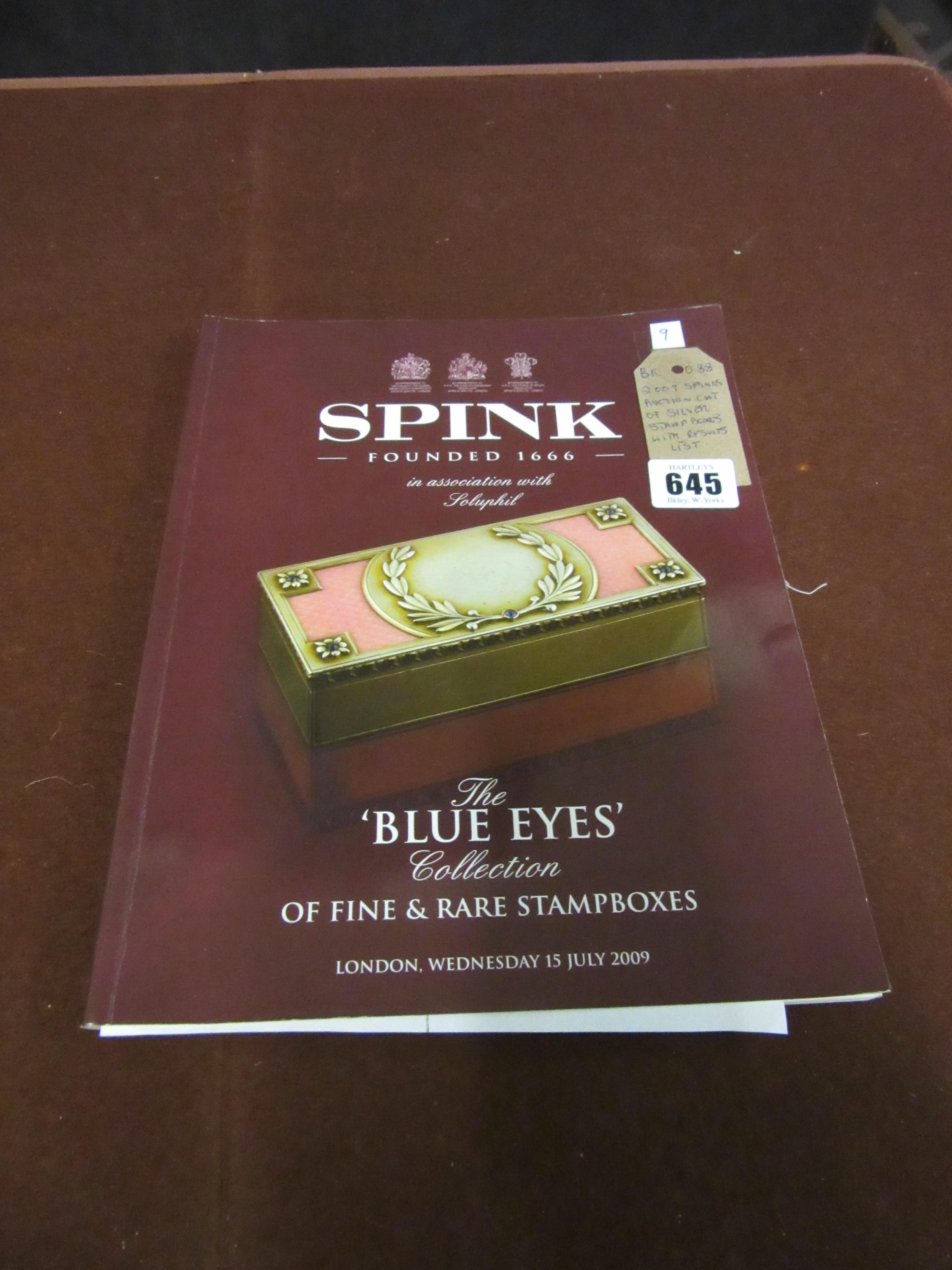 2009 SPHINX AUCTION CATALOGUE OF SILVER STAMP BOXES WITH RESULTS LIST Image