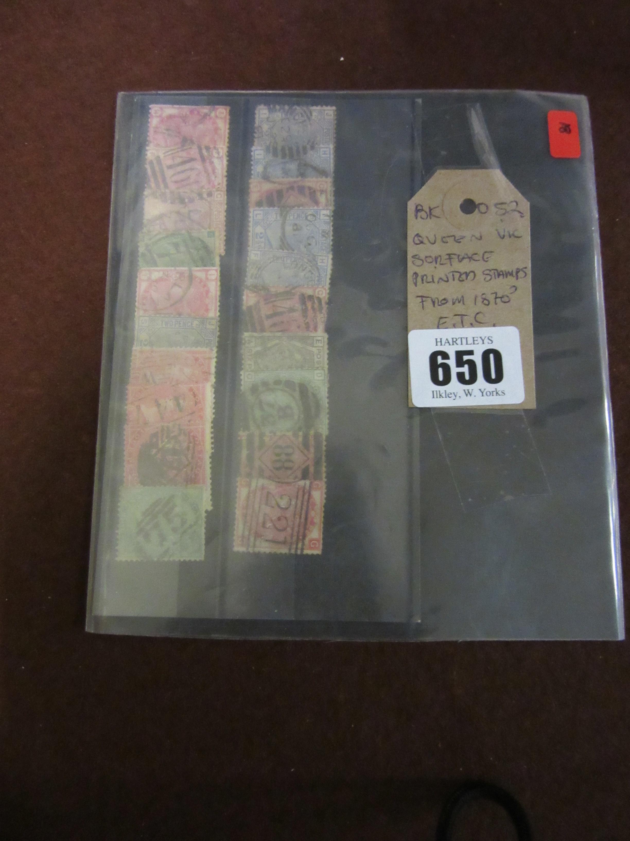 QUEEN VICTORIA SURFACE PRINTED STAMPS FROM 1870S Image