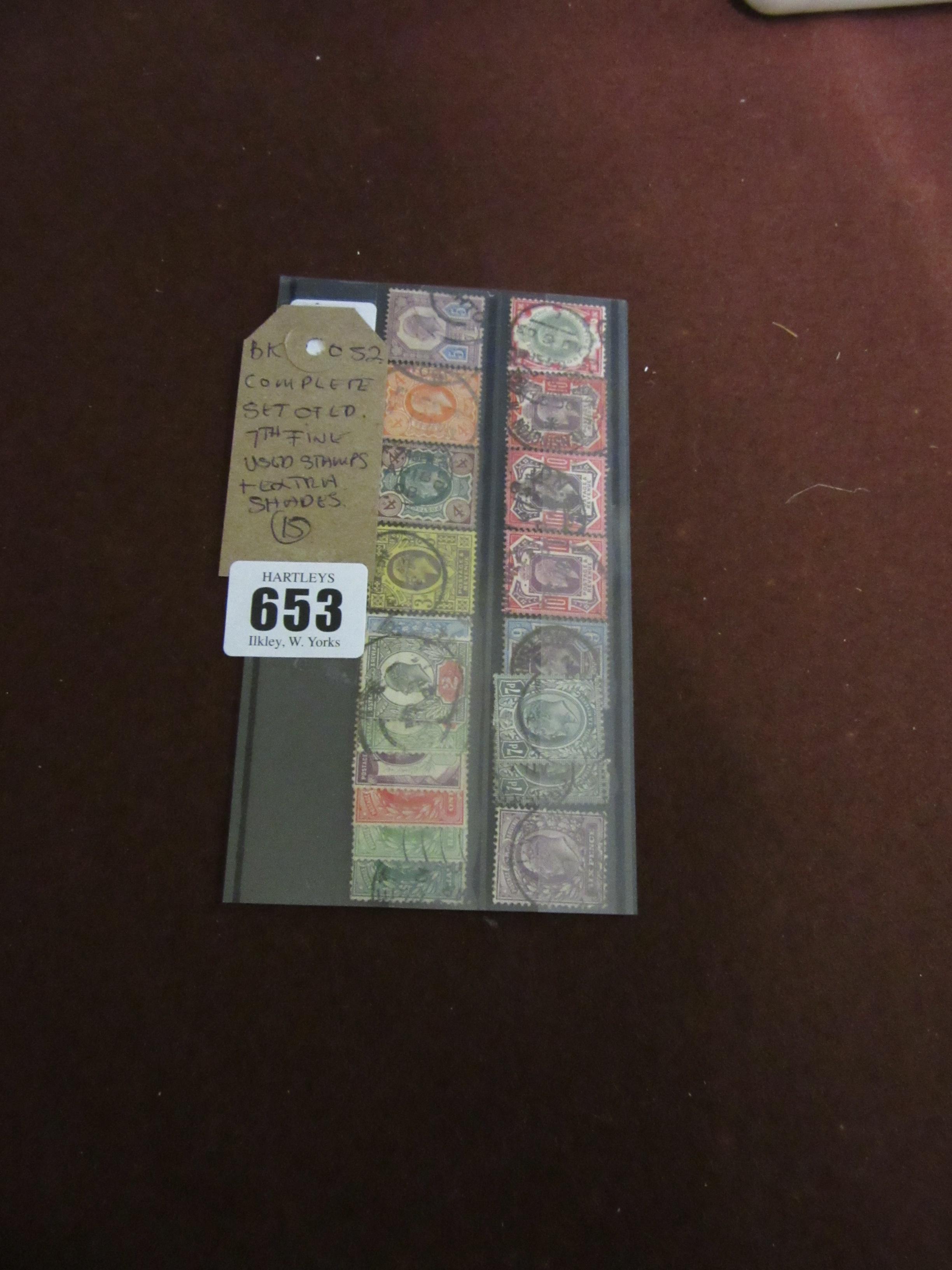 COMPLETE SET OF EDWARD VII FINE USED STAMPS WITH EXTRA SHADES Image