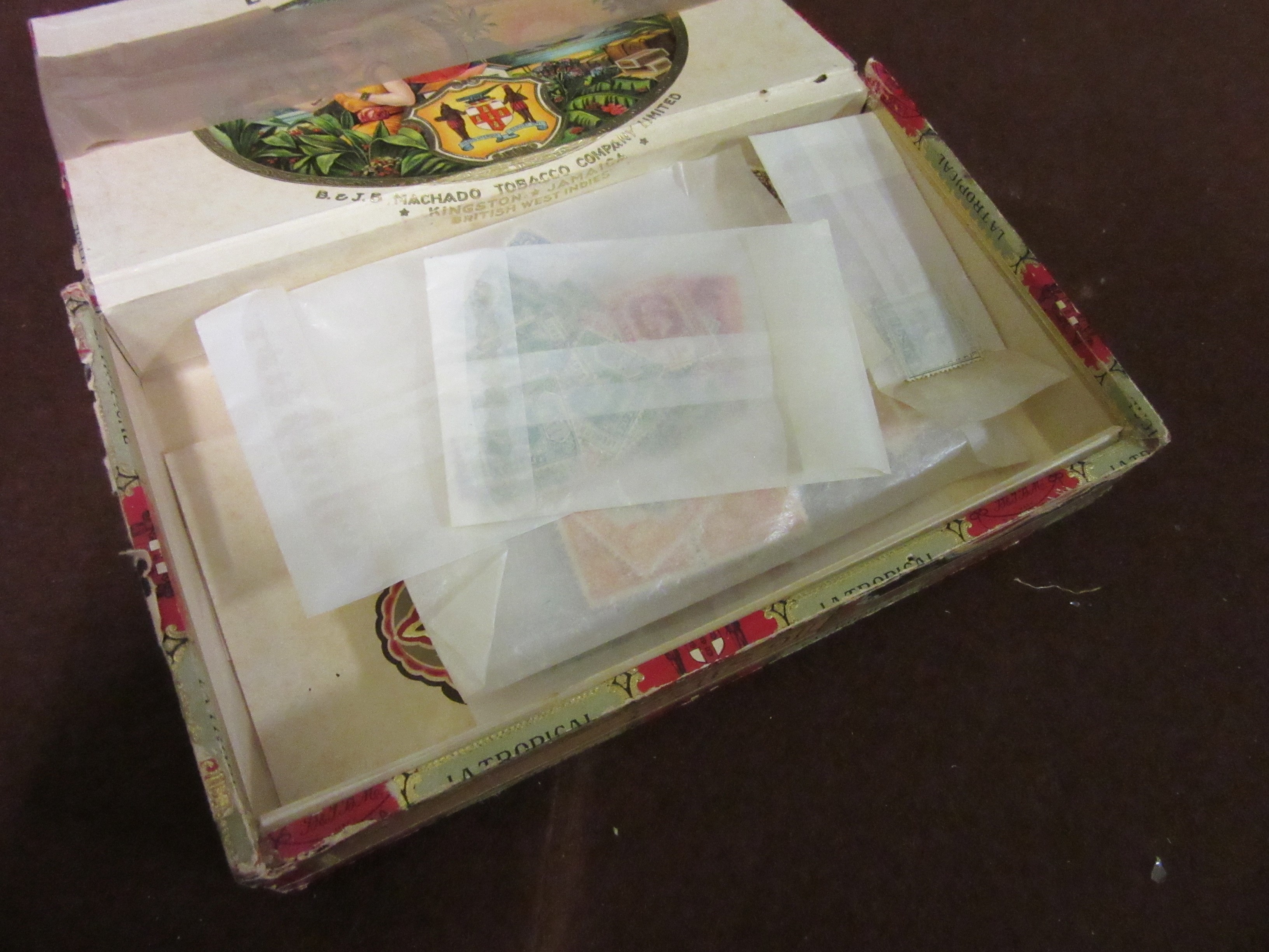 BOX OF EARLY COMMONWEALTH STAMPS IN PACKETS Image