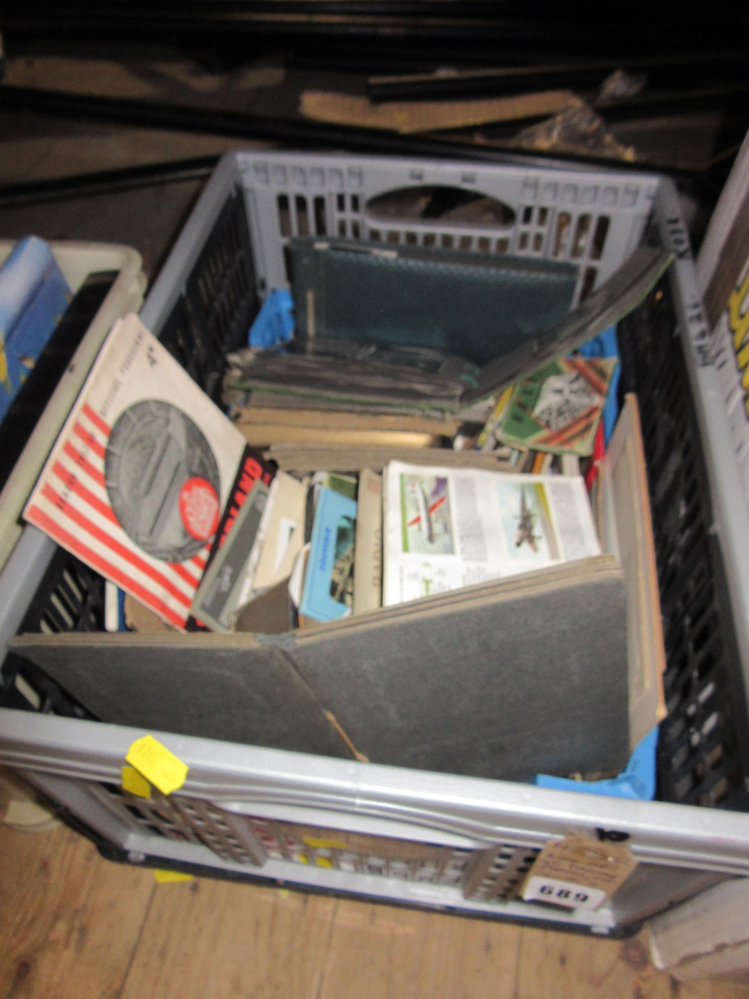 BOX OF OLD POSTCARDS, PHOTOGRAPHS, CIGARETTE CARDS AND EPHEMERA Image
