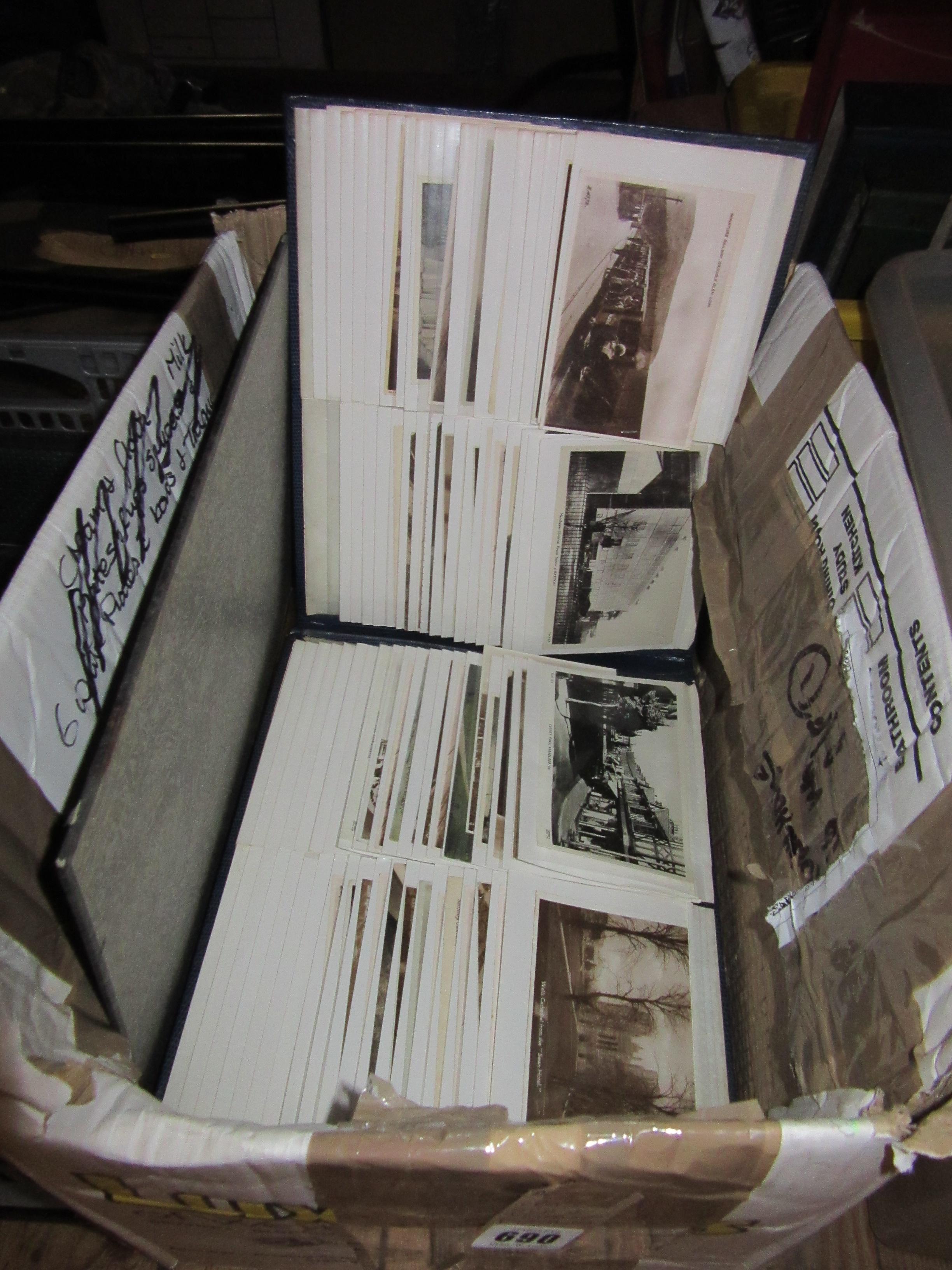 CRATE OF OLD AND VINTAGE POSTCARDS Image
