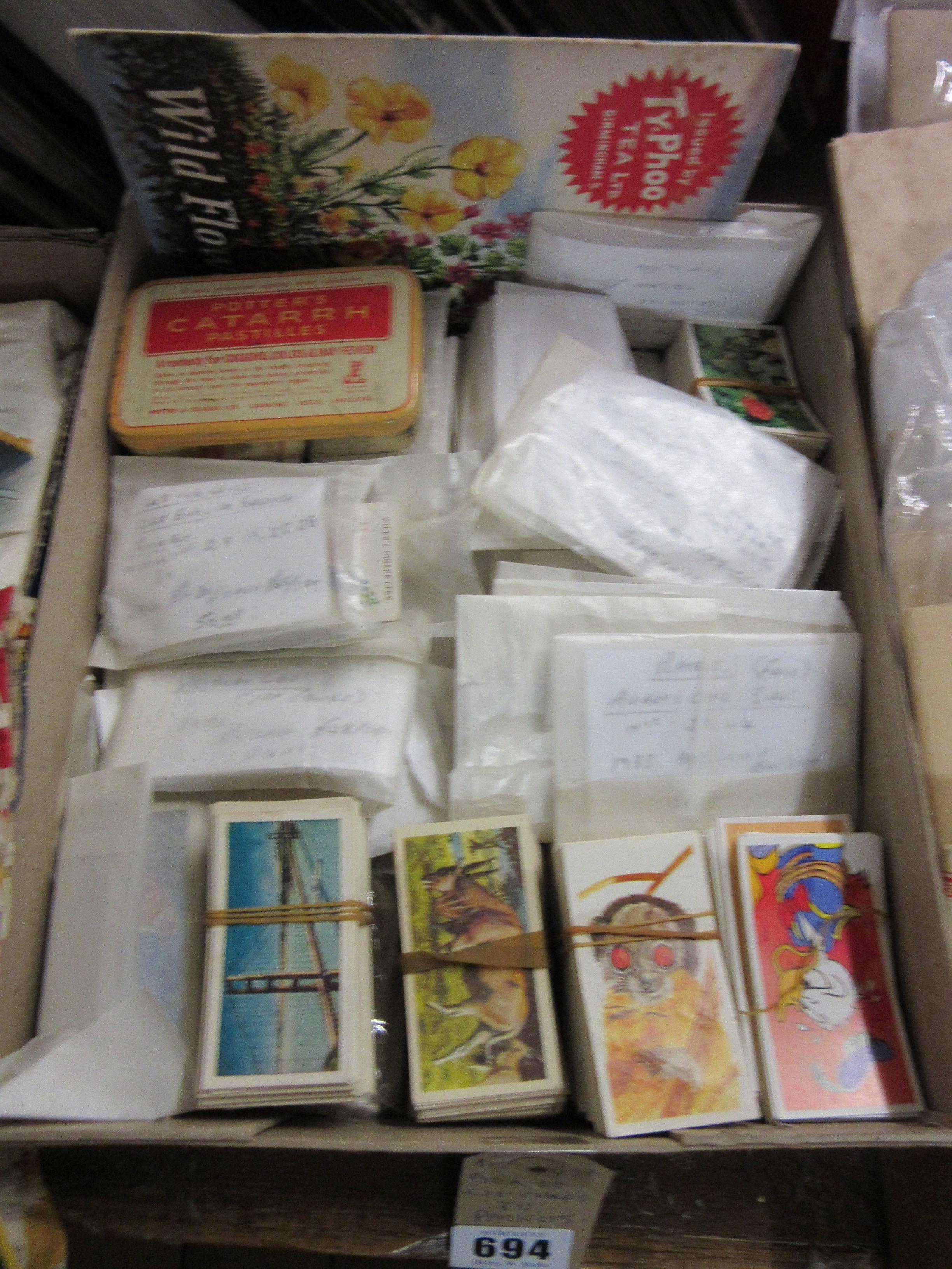 BOX OF CIGARETTE CARDS IN PACKETS Image