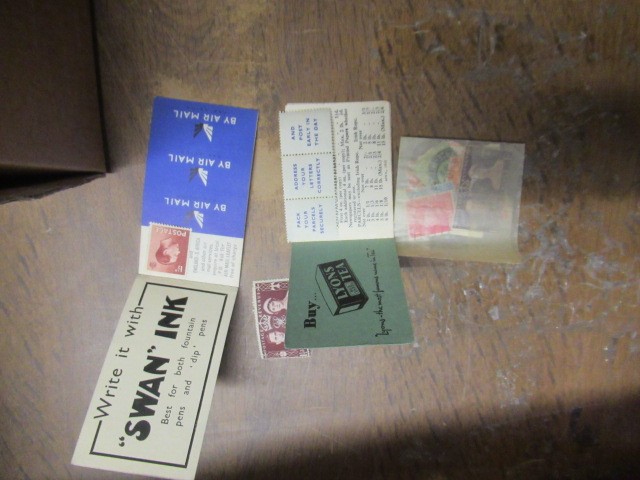 BOX OF STAMPS INCLUDING PENNY BLACK AND STAMP BOOKLETS Image