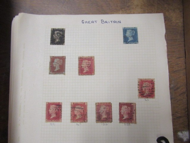 BOX OF STAMPS INCLUDING PENNY BLACK AND STAMP BOOKLETS Image