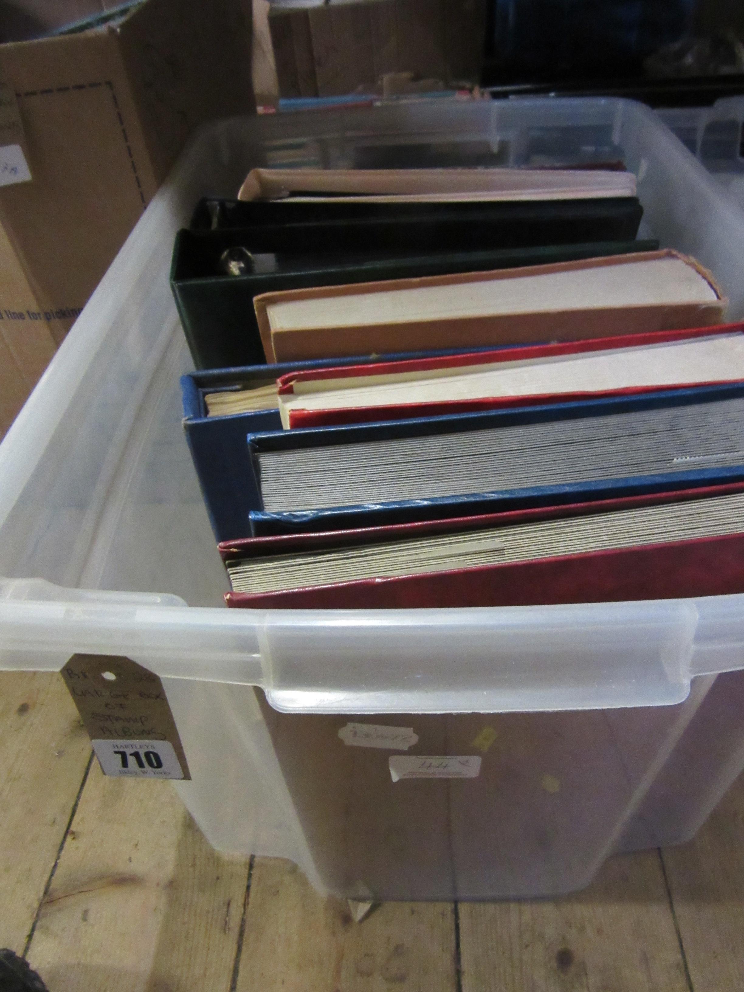 LARGE BOX OF STAMP ALBUMS Image