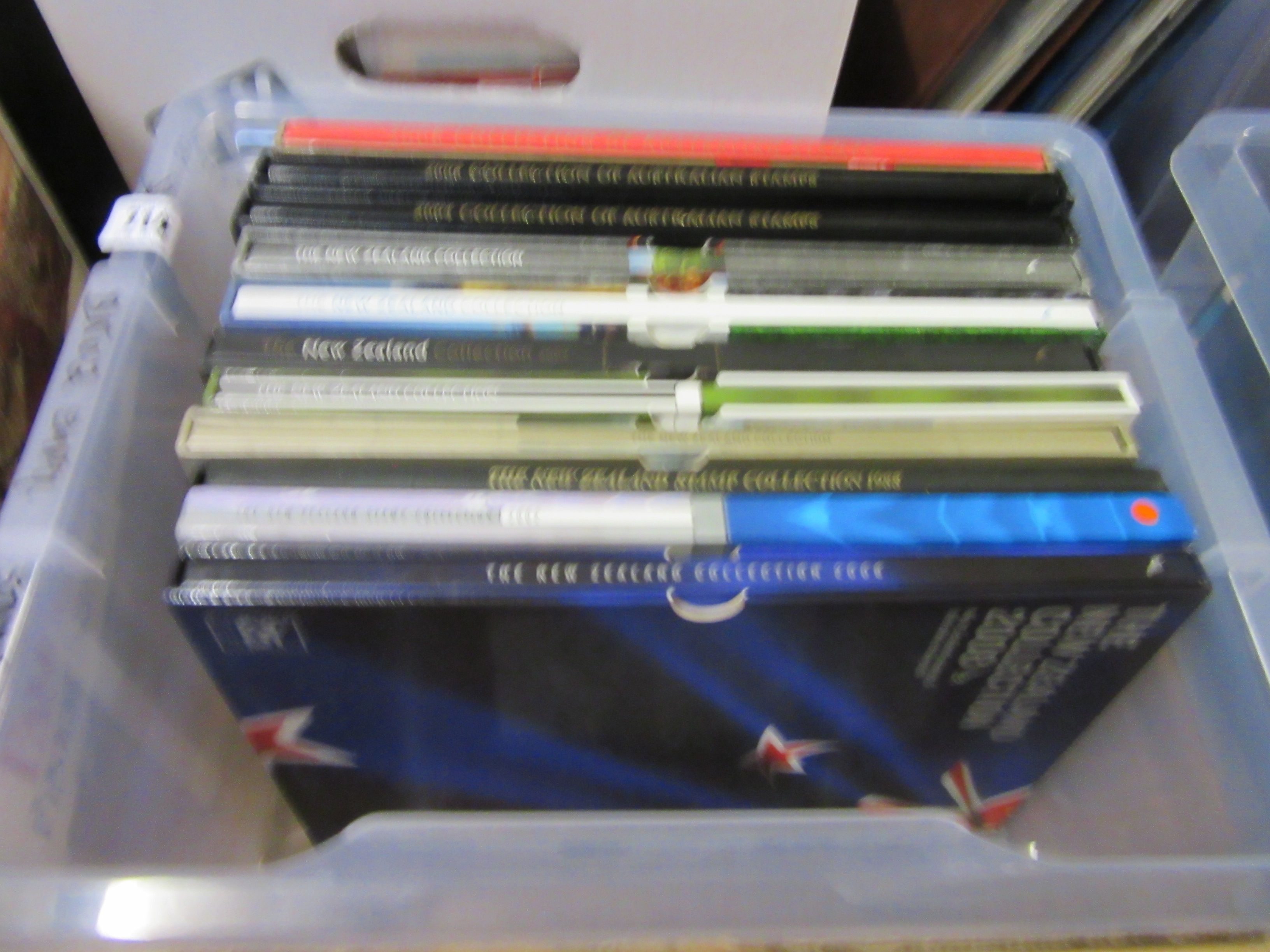 BOX OF EMPTY STAMP ALBUMS Image