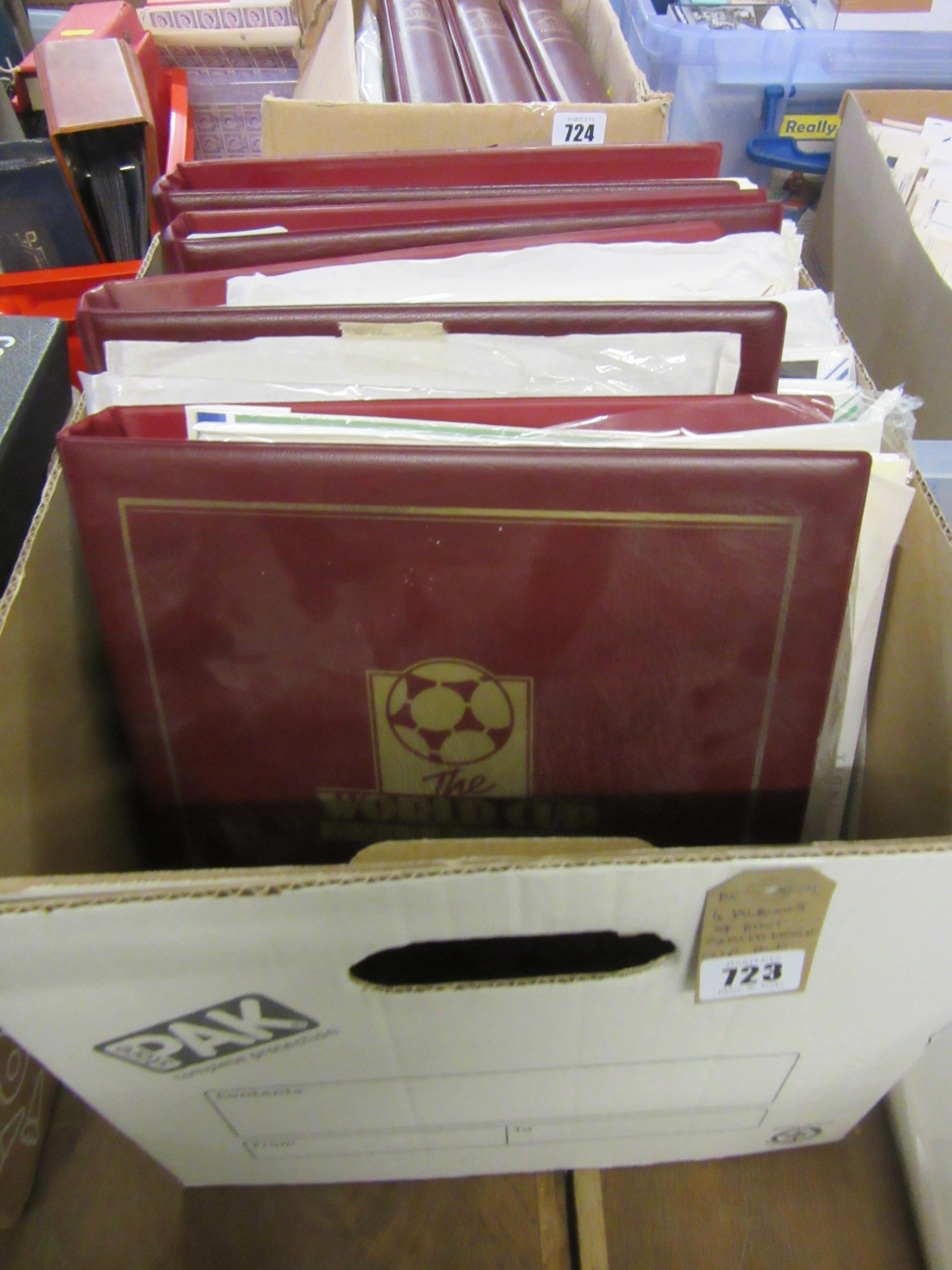 FOUR ALBUMS OF MINT SEALED WORLD CUP AND SUPER STAR STAMPS AND FIRST DAY COVERS Image