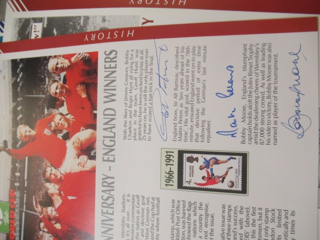 FOUR ALBUMS OF MINT SEALED WORLD CUP AND SUPER STAR STAMPS AND FIRST DAY COVERS Image