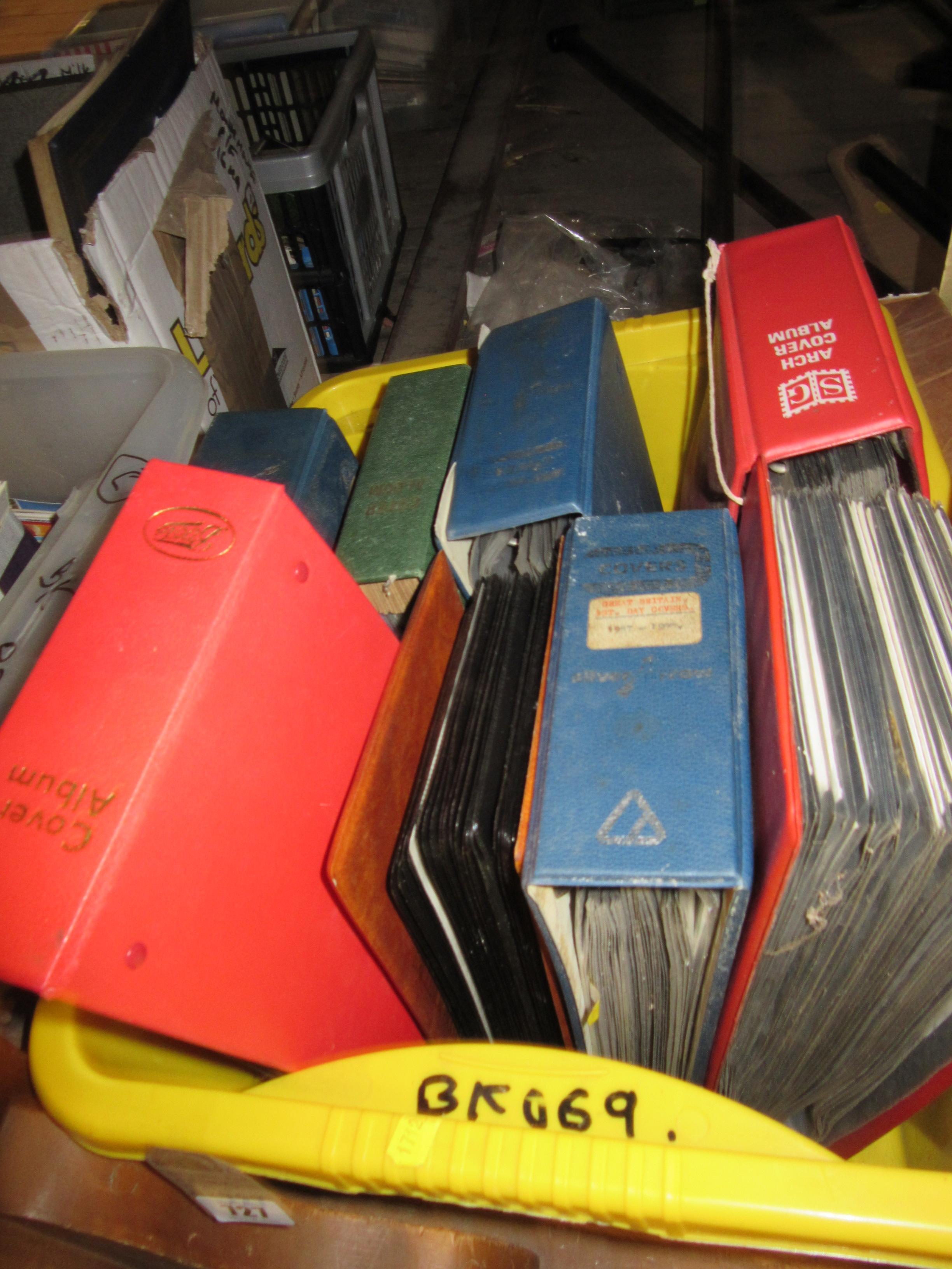 YELLOW BOX OF UK FIRST DAY COVERS Image