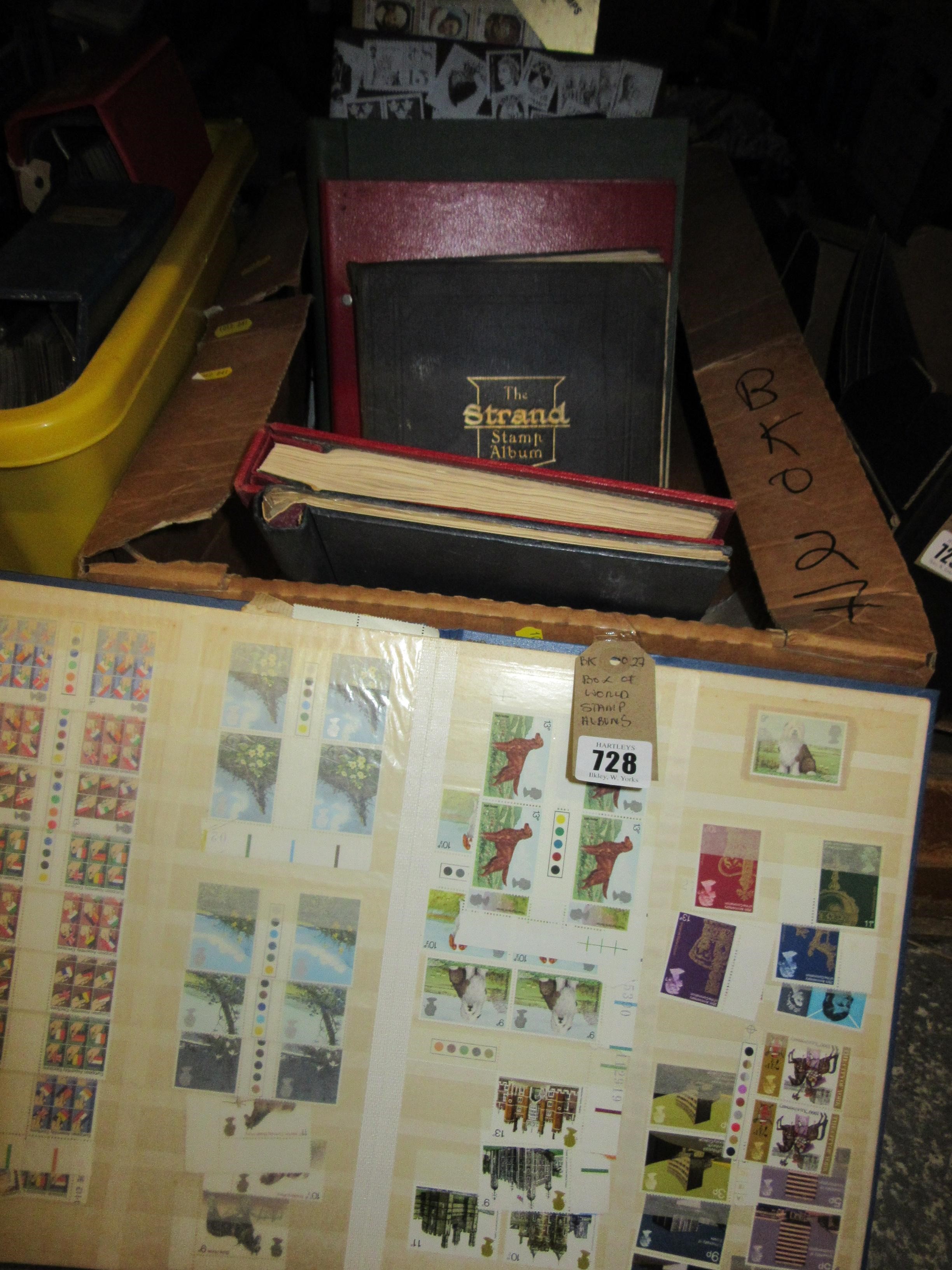 BOX OF WORLD STAMP ALBUMS Image