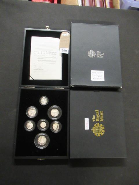 SILVER 2008 ROYAL SHIELD OF ARMS SEVEN COIN SET - 85.87G WITH ANOTHER 2008 SET Image