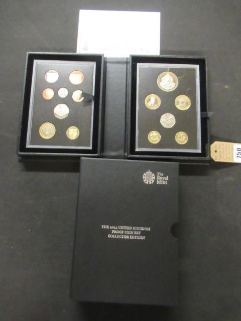 CASED MINT UK 2014 COLLECTORS EDITION FOURTEEN COIN PROOF SET Image