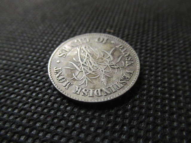 DANISH 1859 WEST INDIES 10 CENT COIN Image