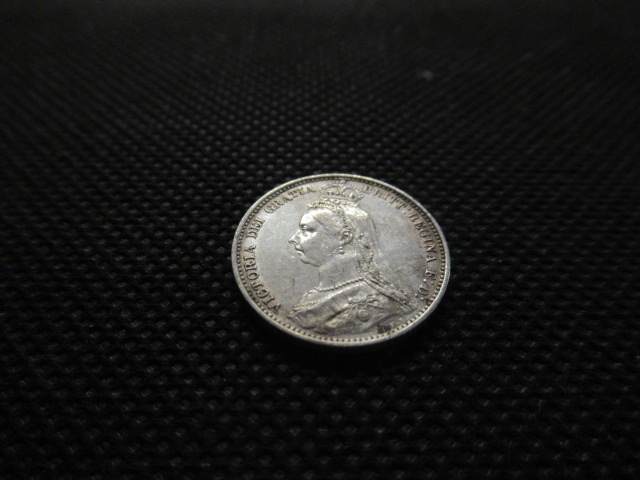 SILVER 1887 HIGH GRADE SIXPENCE Image