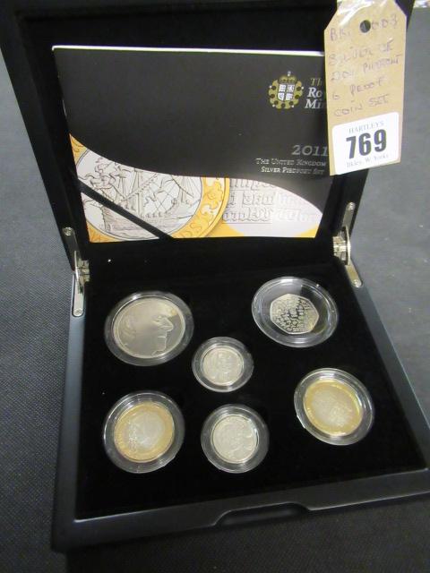 SILVER UK 2011 PIEDFORT SIX PROOF COIN SET Image