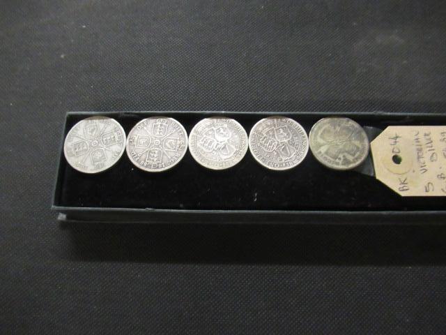 FIVE VICTORIAN GB SILVER COINS - 54.8G Image