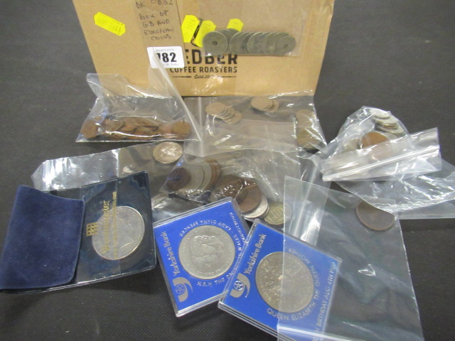 BOX OF GB AND EUROPEAN COINS Image