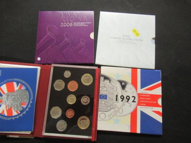 UK PROOF COIN SETS DATED 1992, 2004, 2006 AND 2007 Image