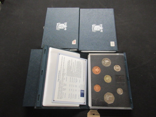 FOUR UK PROOF COIN SETS DATED 1986,88,90,91 Image