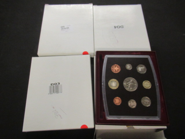 FOUR UK PROOF COIN SETS DATED 2002-2005 Image