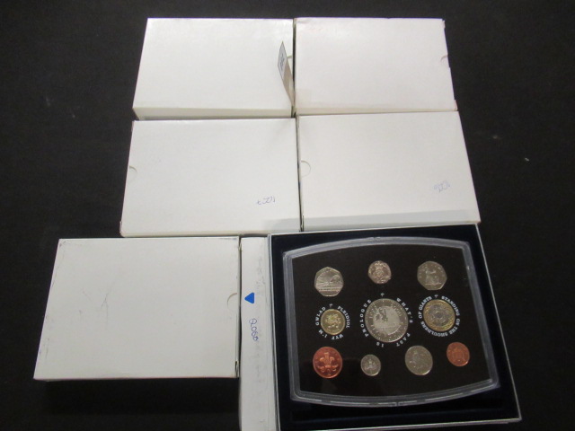 SIX UK PROOF COIN SETS DATED 1996,97,99,2000 WITH TWO 1994 EXAMPLES Image