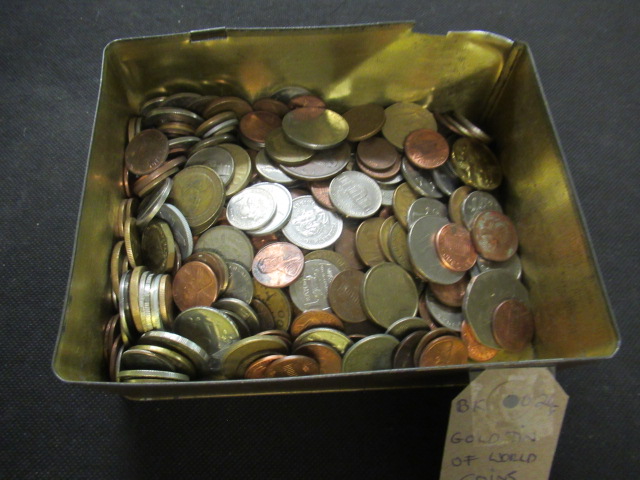 GOLD TIN OF WORLD COINS Image