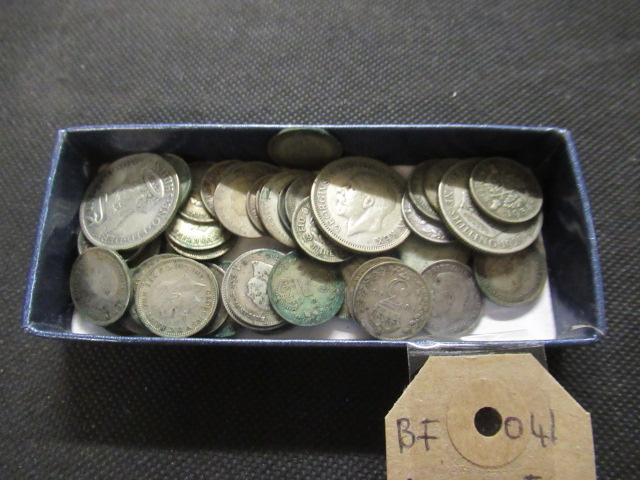 BOX OF GEORGE V ERA SILVER UK COINS -97.5G Image
