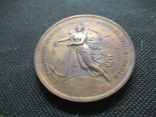 FRENCH 1868 UNIVERSAL EXHIBITION PARIS MEDALLION Image