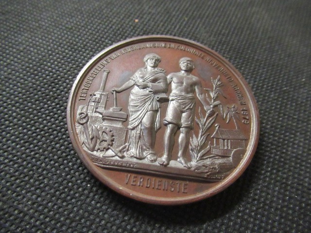 NETHERLANDS 1879 ARNHEM EXHIBITION MEDALLION Image