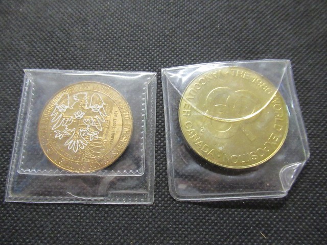CANADIAN 1986 AND US MARYLAND 1965 WITH CHICAGO 1933 MEDALLIONS Image