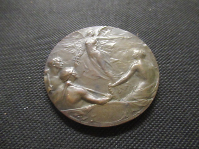 BELGIAN 1911 CHARLEROI EXHIBITION MEDALLION Image