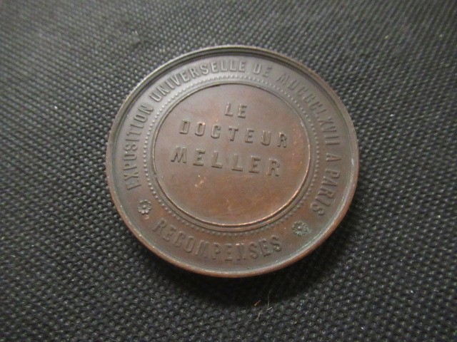 FRENCH 1868 UNIVERSAL EXPO A PARIS LE DOCTEUR MELLER MEDALLION Image
